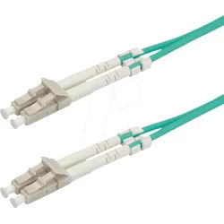 ROLINE 21158822 - LWL Patchkabel, LC Duplex, OM3, 50/125 μm, türkis, 2 m