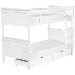 Beliani Hochbett 90/200cm Weiß Albon , Holz , 90x200 cm , Babymöbel & Kindermöbel, Kinderzimmer & Jugendzimmer, Kinderbetten, Hochbetten