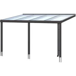 Skan Holz Aluminium Terrassenüberdachung Garda Breite 434 cm-434 x 307 cm (Gr. 2)-anthrazit