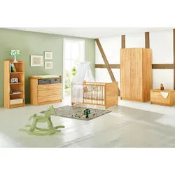 Pinolino Babyzimmer , Buchefarben , Holz , Buche , massiv , 5 Fächer , 3 Schubladen , in verschiedenen Größen erhältlich,Lattenrost inklusive, Schlupfsprossen, zum Juniorbett umbaubar, höhenverstellbar, Sprossen mit Normabstand, Aufbauanleitung im Karton , Baby & Kindermöbel, Babyzimmer, Babyzimmer-serien