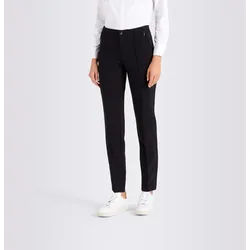 Stretch-Hose MAC "ANNA", Damen, Gr. 46, Länge 30, schwarz, Web, Obermaterial: 89% Polyamid, 11% Elasthan, knöchellang, Hosen