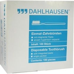 Einmal-Zahnbürste mit Paste