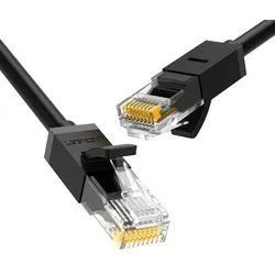 UGREEN Kabel Internet Netzwerkkabel Ethernet RJ45 Cat 6 UTP 1000Mbps 5m LAN-Kabel, (500 cm) schwarz