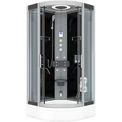 AcquaVapore Dampfdusche Duschkabine Sauna Dusche D58-53T3-EC 90x90 cm mit 2K Scheiben Versiegelung