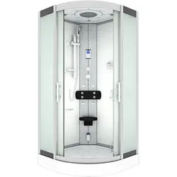 AcquaVapore Dampfdusche Duschtempel Sauna Dusche Duschkabine D46-10M2-EC 90x90 cm mit 2K Scheiben Versiegelung