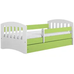 Raumhirsch Furniture Kinderbett 70x140, 80x160, 80x180 cm - Komplettset mit Schublade (Bett für Jungs & Mädchen, inklusive Rausfallschutz und Lattenrost), verschieden Farben grün