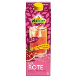 Pfanner Tee, Pfanner Der Rote mit Zitronen-Granatapfelgeschmack Packung 2000ml