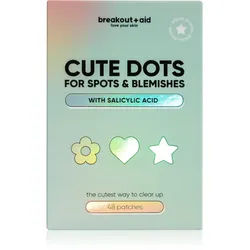 breakout + aid Cute Dots For Spots and Blemishes lokale Pflege gegen Akne mit Salicylsäure 48 St.