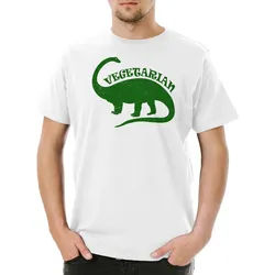 Urban Backwoods Print-Shirt Vegetarian Dinosaur Herren T-Shirt Vegan Dinosaurier Saurier (1-tlg) Pflanzenfresser Plant Eaters Brontosaurus weiß 4XL