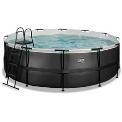 Exit runder Rahmenpool mit Sandfilteranlage (Höhe 122 cm) Ø 427 cm (Höhe 122 cm) Größe 3 schwarz