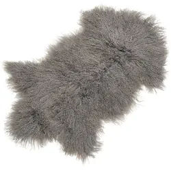 Sitzauflage Tibet-Lammfell grau, 90x5x55 cm