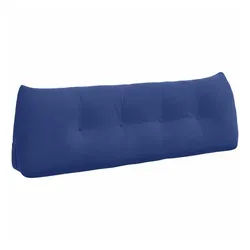 vidaXL Rückenkissen Rückenkissen Polizeiblau 140 x 24 x 50 cm Samt, 1-tlg. blau