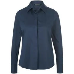 Le chemisier en 100% coton Fadenmeister Berlin bleu