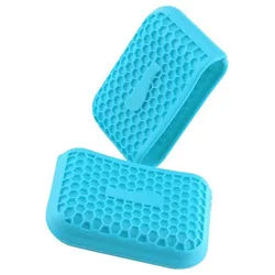 Kochblume Topfhandschuhe Griffschutz, (Set, 2-tlg), Hitzebeständig bis 230° blau
