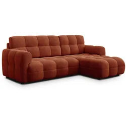 ECKSOFA MELLOW 3-Sitzer, dunkelorange