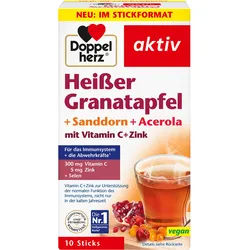 Doppelherz aktiv Heißer Granatapfel + Sanddorn + Acerola 10 St Granulat