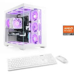CSL PC "Vitrum Advanced V24510", weiß, Microsoft Windows 11 Home (64 Bit), 16 GB RAM 500 GB SSD, Desktop-PCs, PC