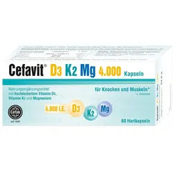 CEFAVIT D3 K2 Mg 4.000 I.E. Hartkapseln 60 St