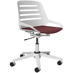 Aeris Drehstuhl , Lila, Weiß , Metall, Kunststoff , Drehkreuz , 70x68x40 cm , Made in Germany , Wippfunktion, Sitzfläche 360° drehbar , Büromöbel, Bürostühle, Drehstühle