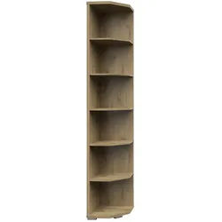 Voleo Aktenregal , Eichefarben , Holzwerkstoff , 5 Fächer , 39.5x210.4x39.5 cm , FSC Mix , Beimöbel erhältlich, stehend , Büromöbel, Büromöbel-Sets & Büromöbel-Serien, Büromöbelserien