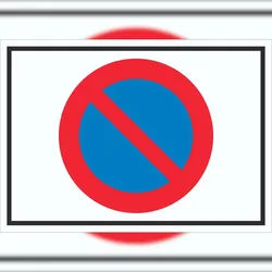 HB-Druck Eingeschränktes Haltverbot Symbol Schild A2 Rückseite selbstklebend