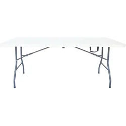 Habitat Garten Gartentisch foldy weiss , Weiß , Kunststoff , 74x74x181 cm , Gartenmöbel, Gartentische, Klapptische