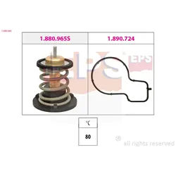 EPS Thermostat mit Dichtung für Seat MII Skoda Citigo VW Polo V Audi A3 Fabia III Ibiza IV Cityvan 1.880.965