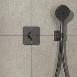 hansgrohe ShowerSelect Comfort Q Thermostat 15583340 UP, für 2 Verbraucher, ohne Sicherungskombination EN 1717, brushed black chrome