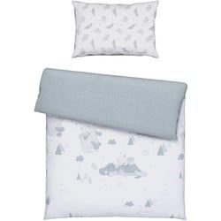 Patinio Babybettwäsche , Grau, Weiß , Textil , Tier , 100x135 cm , Textiles Vertrauen - Oeko-Tex® , pflegeleicht, atmungsaktiv, hautfreundlich, bügelleicht, schadstoffgeprüft, weiche und anschmiegsame Oberfläche , Heimtextilien, Bettwäsche & Leintücher, Kinderbettwäsche