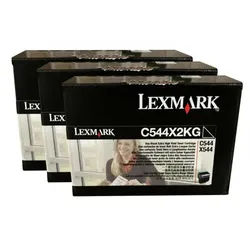 Lexmark C544 Toner Black Extra High Yield 3 Pack