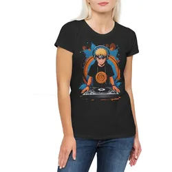 Urban Backwoods Print-Shirt Ninja DJ Damen T-Shirt Shinobi System Anime Naruto Music Musik (1-tlg) Dattebayo Sakura Haruno Anime schwarz L