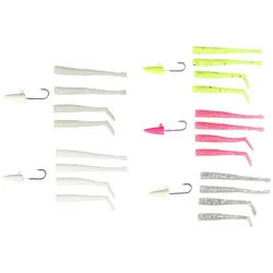 Savage Gear Kunstköder Savage Gear Mini Sandeel Kit - 20 Gummifische + 5 Jighaken 3g