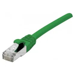 Exertis Connect Patchkabel Cat. 6A, S/FTP (PiMF), halogenfrei, mit Rastnasenschutz, grün, 5,0 m