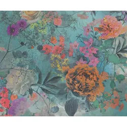 Architects Paper Fototapete Atelier 47 Colour Plants 2, glatt, floral, (3 St), Vlies, Wand, Schräge, Decke blau|bunt|rot