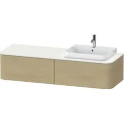 Duravit Waschtischunterschrank o. ES Happy D.2 Plus 35,4x160cm, 2 Ausz., BP r, Medit. Eiche