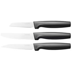 Fiskars Functional Form Messerset, 3-teilig, Pflegeleichte Messer für die optimale Zubereitung von Speisen, 1 Set = 3 Messer