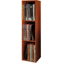 Schallplattenregal Platto in Nussbaumfarbe, B: 34 cm