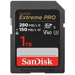 SanDisk SDXC Extreme PRO 150MB/s V60 UHS-II Class10 R280-/W Speicherkarte 1 TB