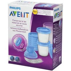 Philips Avent 10 Gläser zur Aufbewahrung von Muttermilch