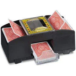 Relaxdays Kartenmischmaschine , Schwarz , Kunststoff , 20.5x10.5 cm , Spielzeug, Sonstiges Spielzeug