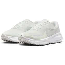 Laufschuh NIKE "Revolution 8", Damen, Gr. 42, sanftes weiß, metallic silber, barely grün, Synthetik, Textil, Schuhe Laufschuh