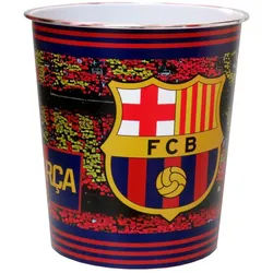 FC Barcelona Papierkorb 24 cm kompakter Mülleimer für Schreibtisch blau