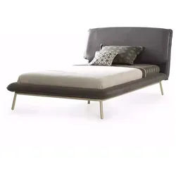 Xlmoebel Polsterbett Stoffbezogenes Jugendbett in Grau mit gemütlichem Design (1-tlg., Bett), Hergestellt in Europa grau 168 cm x 134 cm x 105 cm