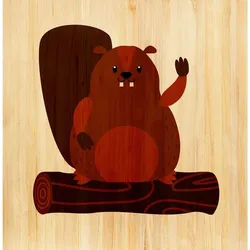 Xxxl Babywanddeko , Braun , Holz , Birke , 50x50x3 cm , Baby & Kindermöbel, Babyzimmer, Kinderzimmer Deko