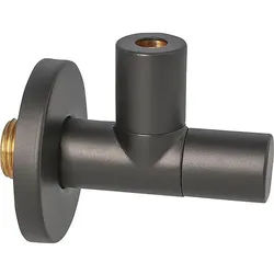 Design-Eckventil 1/2'' x 3/8'' - mit Quetschverschraubung - schwarz matt