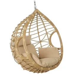 DKD Home Decor Hängestuhl Gartenstuhl DKD Home Decor Metall Polyester Synthetischer Rattan (105