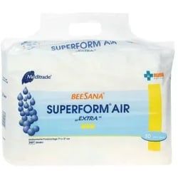 Beesana® Superform® Air Inkontinenzvorlage, Atmungsaktive, anatomisch geformte Inkontinenzvorlage mit Doppelkissen, Maxi, 2200 ml, 1 Packung = 20 Einlagen