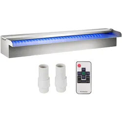 VEVOR Schwalldusche Poolfontäne LED 23,6 " x 4,5" x 3,1 " Poolbrunnen 1,3" Wasserfontäne 0,87" Dekoration Gartenteich
