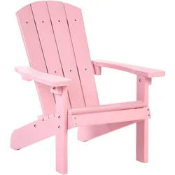 Beliani Kindersessel Rosa Adirondack , Pink , Kunststoff , 40x64x50 cm , Gartenmöbel, Gartensessel, Gartenstühle