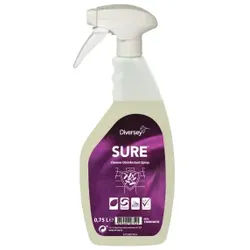 SURE Cleaner Disinfectant Spray Flächendesinfektion, Anwendungsfertiger Desinfektionsreiniger, 1 Karton = 6 x 750 ml - Flasche